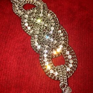 New Stella Dot Silver Petra Bracelet Rhinestones